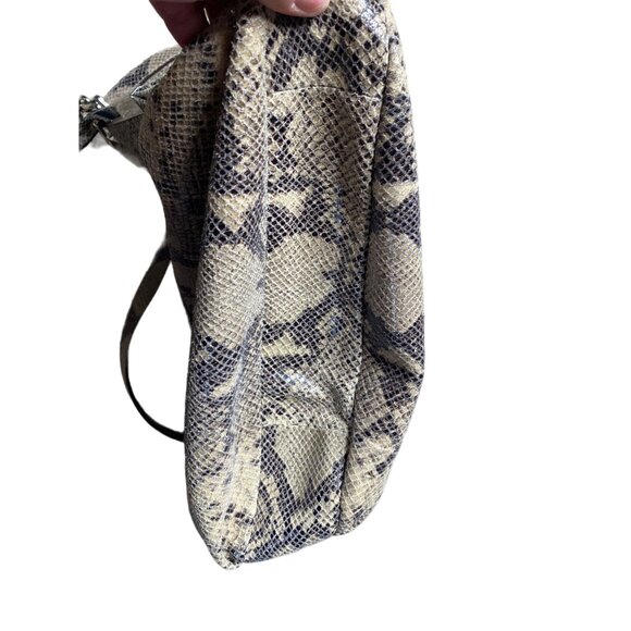 MICHAEL KORS WOMEN'S BLACK & TAN PYTHON HOBO CROSSBODY BAG - Picture 5 of 8